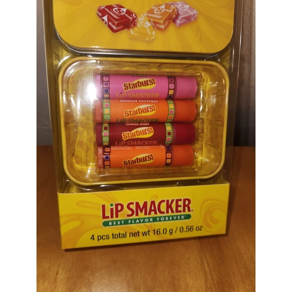 LIP SMACKER STARBURST 4-Pc LIP BALM & TIN With‎ Four Different Flavors